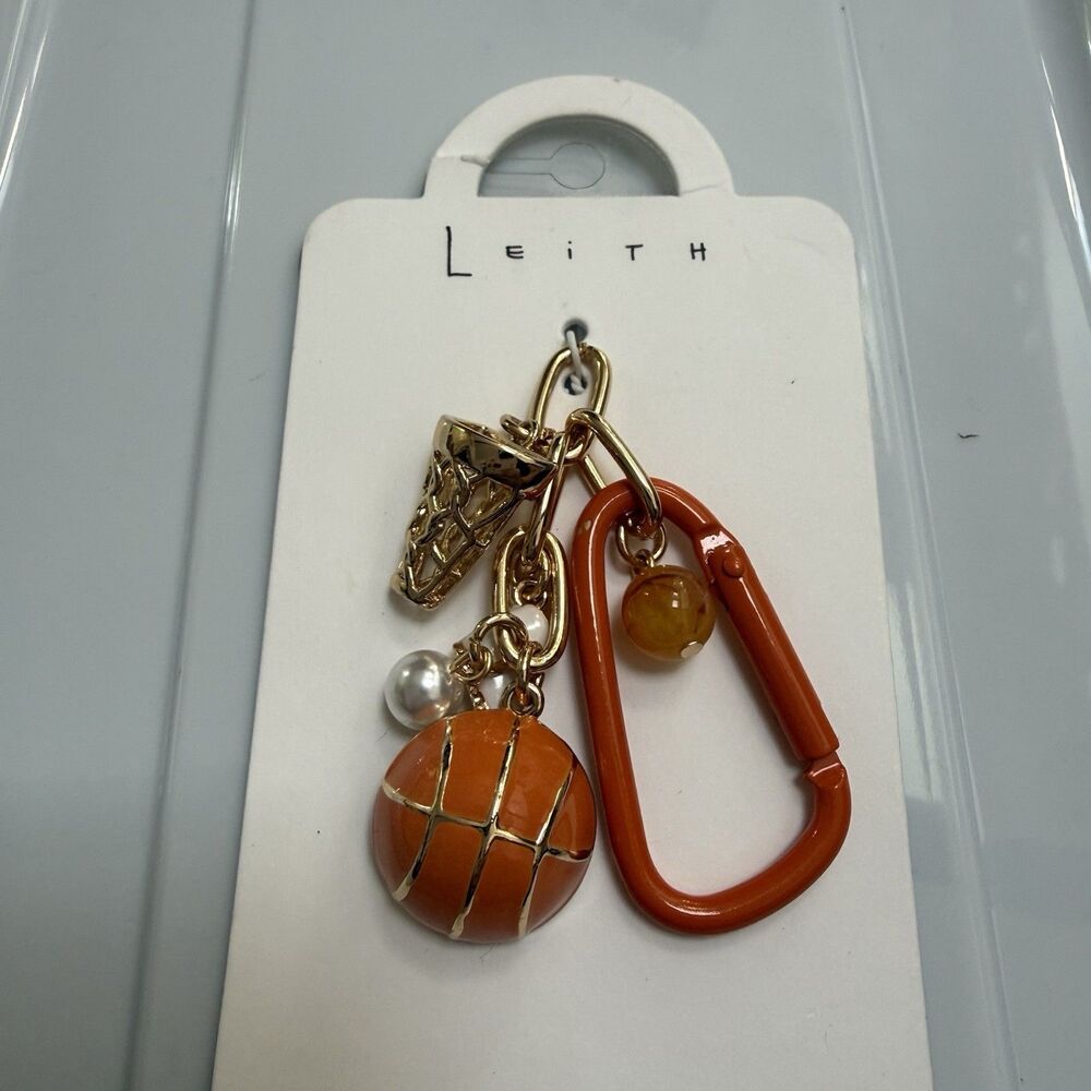 Leith Basketball Bag Charm Basket Hoop Sneaker Fall Sports NWT